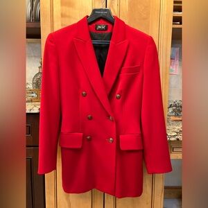 Jean Paul Gaultier 100%Wool Scarlet Blazer Golden Anchor Buttons